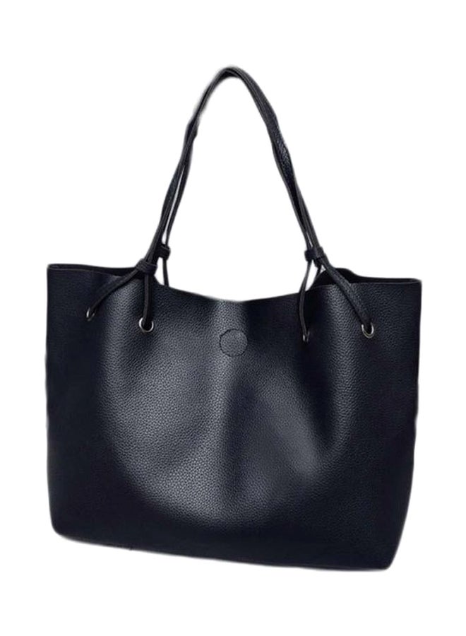 Leather Hobo Bag Black 