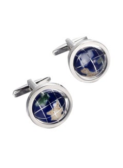 Metal Rotatable Globe Shaped Cufflinks