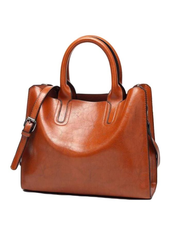 Generic Leather Handbag Brown | Best Price KSA | Riyadh, Jeddah