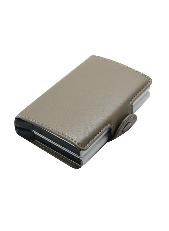 Leather Card And ID Case Grey - Image 1