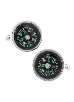 Compass Design Metal Cufflinks
