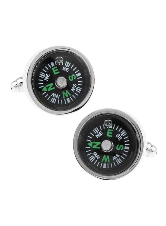Generic - Compass Design Metal Cufflinks - Image 1