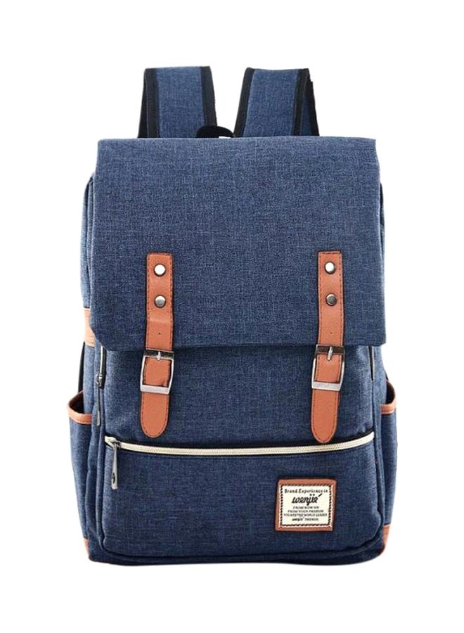 Wenjie Canvas Backpack Blue/Brown/Black 