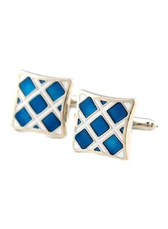 Stainless Steel Lattice Cufflinks
