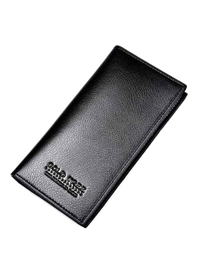 Long Leather Wallet Black - Image 1