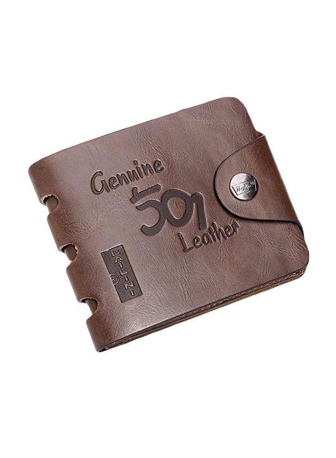 Leather Bifold Wallet Brown - Image 1