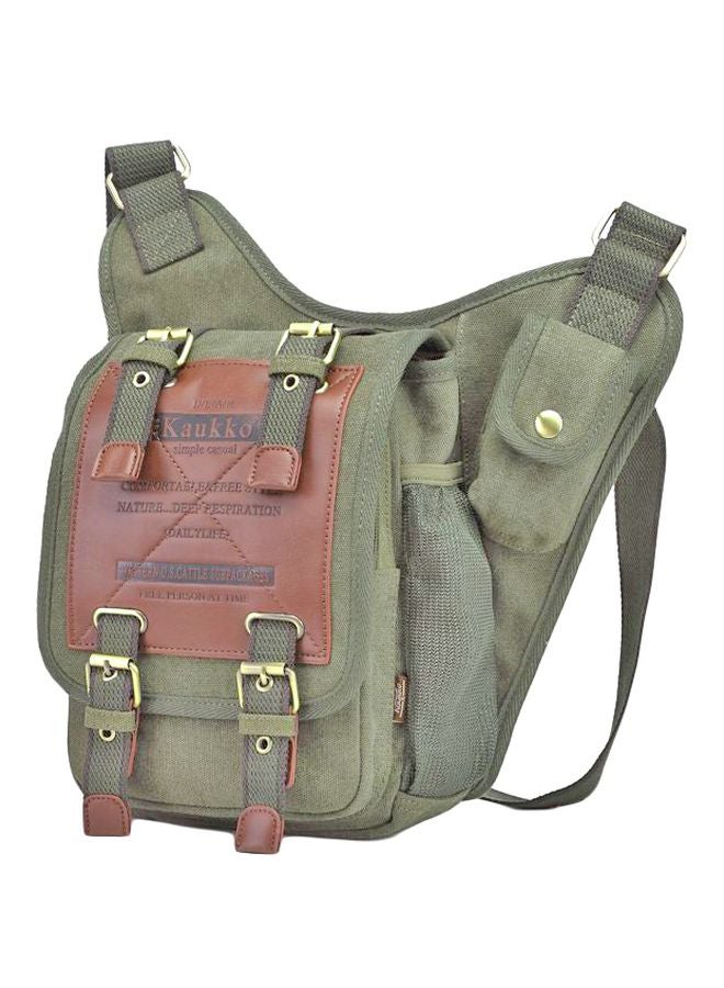 KAUKKO Leather Shoulder Bag Green - Image 1