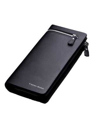 Long Bi-Fold Zipper Wallet Black - v1561818747/N24116554A_1