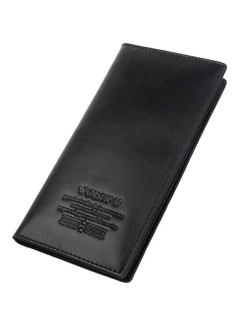 Long Bi-Fold Wallet Black