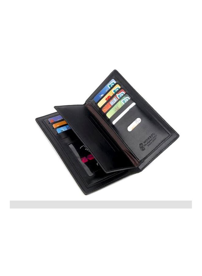 Long Bi-Fold Wallet Black
