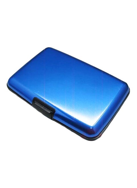Aluminium Lock Wallet Blue