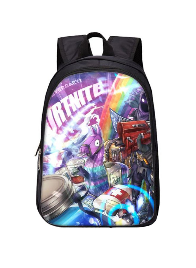 Fortnite Season Five School Backpack Purple/Red/Blue