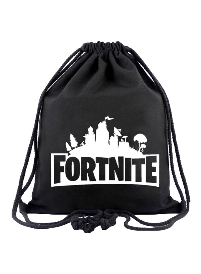 Fortnite Drawstring Backpack 40cm Black/White