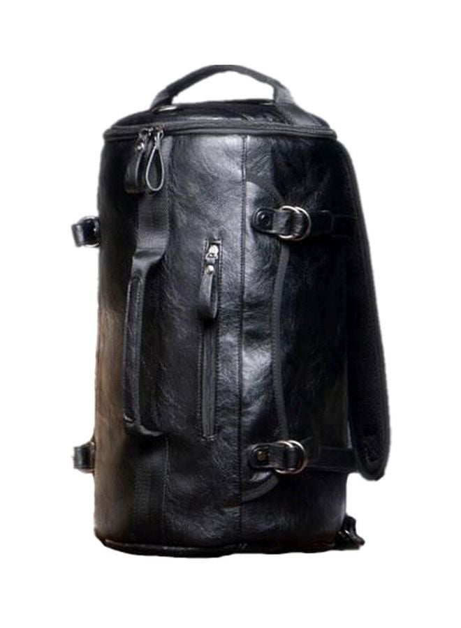 Leather Duffel Bag Black 