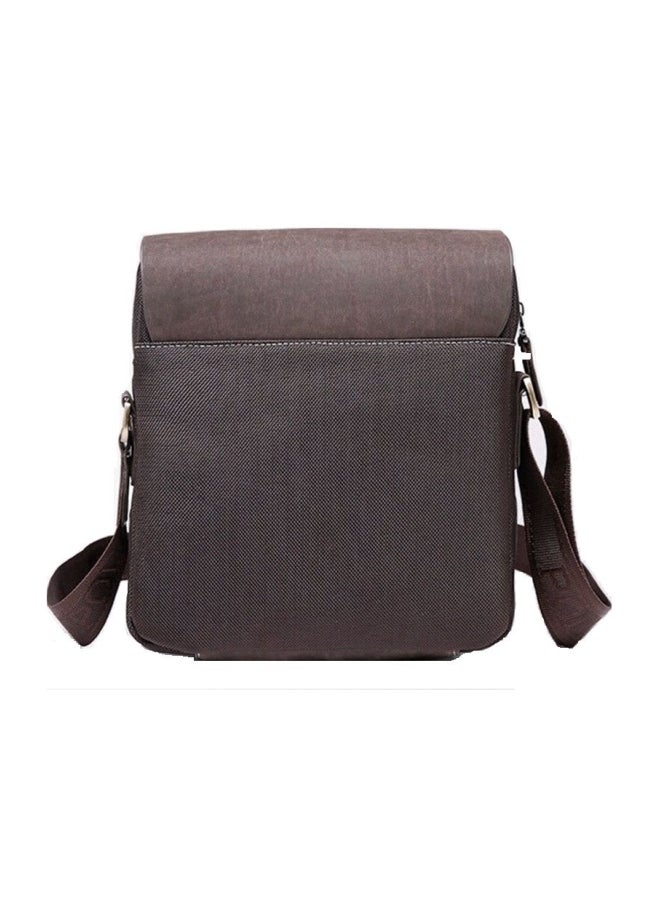 VIDENG POLO Faux Leather Messenger Bag Brown  - Image 2