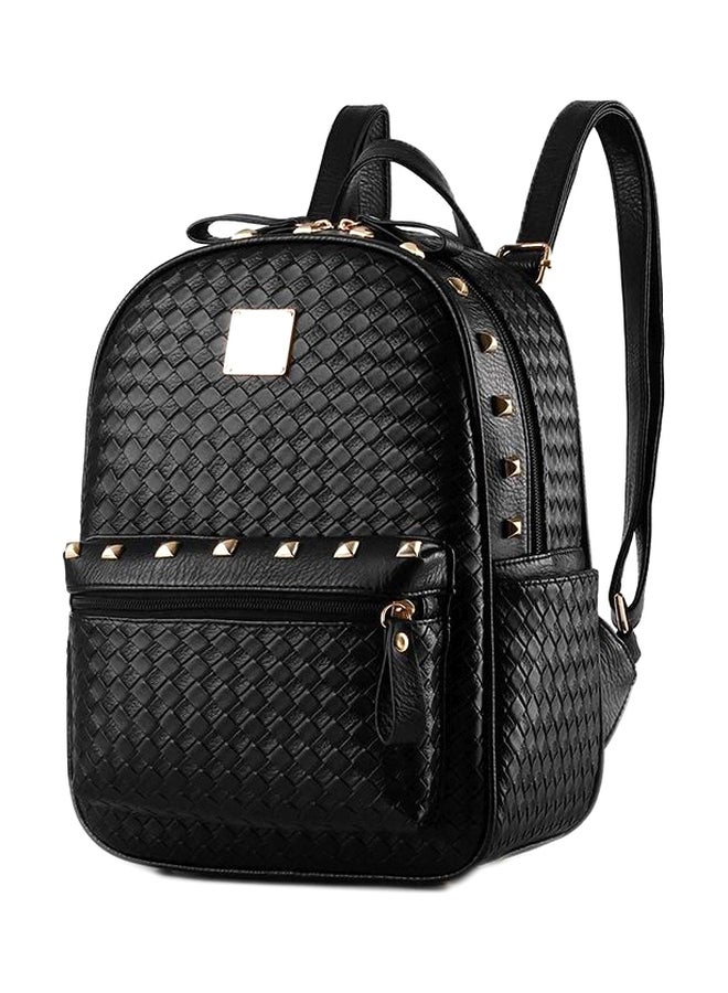 Braided Casual Backpack Black/Gold  - Image 1