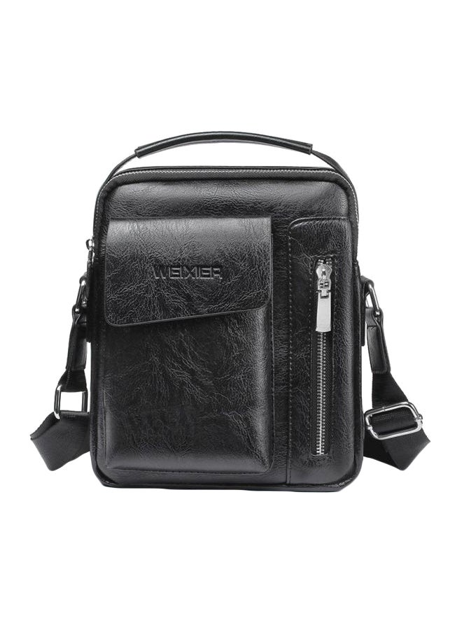 Weixer Leather Messenger Bag Black  - Image 1