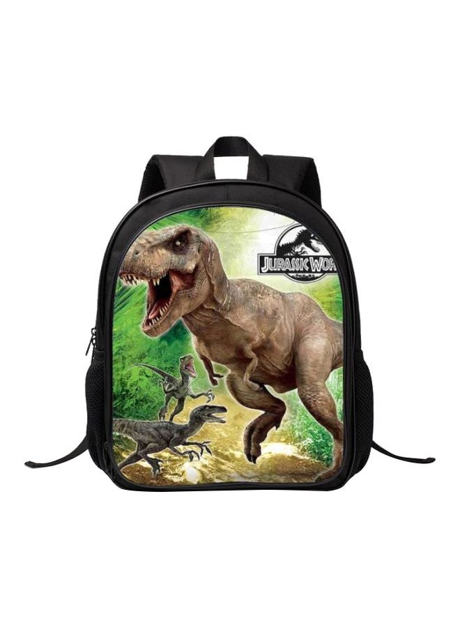 Dinosaur Printed Backpack Green/Brown/Black 