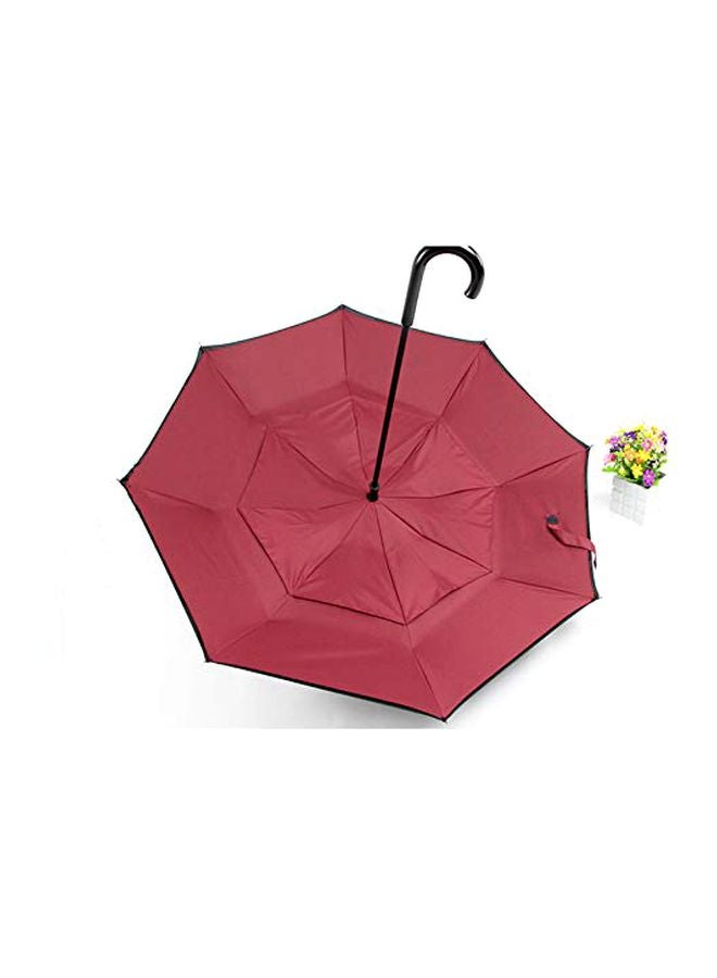 Carom Cloth Umbrella Red/Black - Image 2