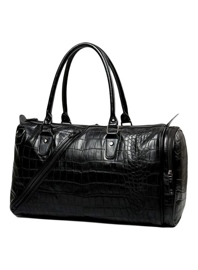 Generic - Leather Duffle Shoulder Bag Black - Image 1