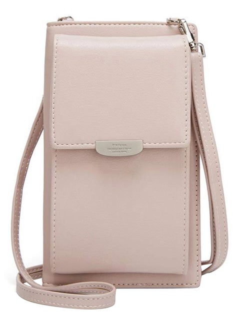 3-Level Crossbody Bag With Removable Strap Beige