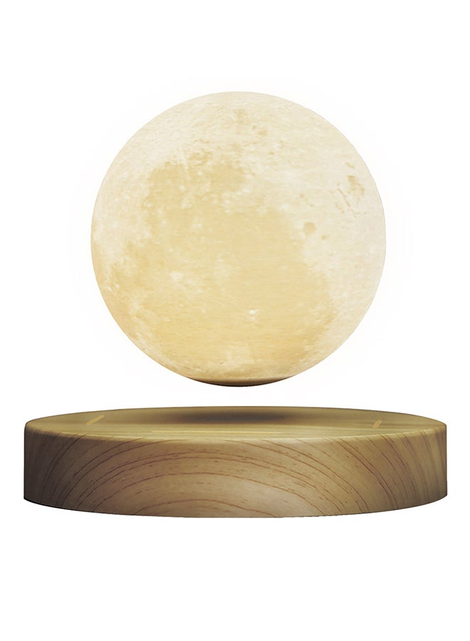 Generic - Magnetic Levitating 3D Printing Moon Lamp Light With Base Touch switch Beige 13.6 x 13.6 x 2.3cm - Image 1