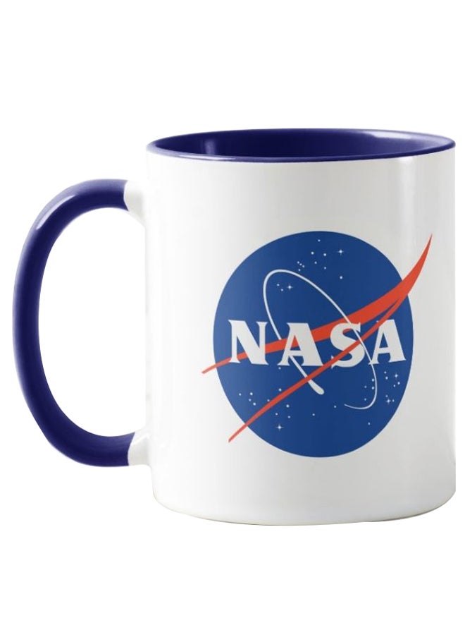 Nasa Logo Printed Mug Navy Blue/White - v1561825726/N27048563A_1