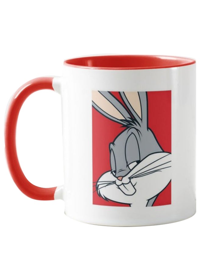 1st Piece Bugs Bunny Printed Mug Red/White