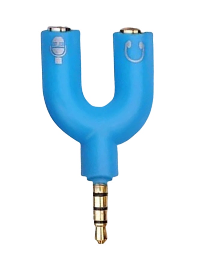 Generic - Aux Stereo U Splitter Kit And Adapter Blue - Image 1