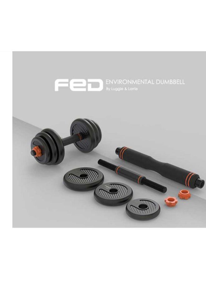 Pair Of 2-In-1 Removable Barbell And Dumbbell Set 30kg
