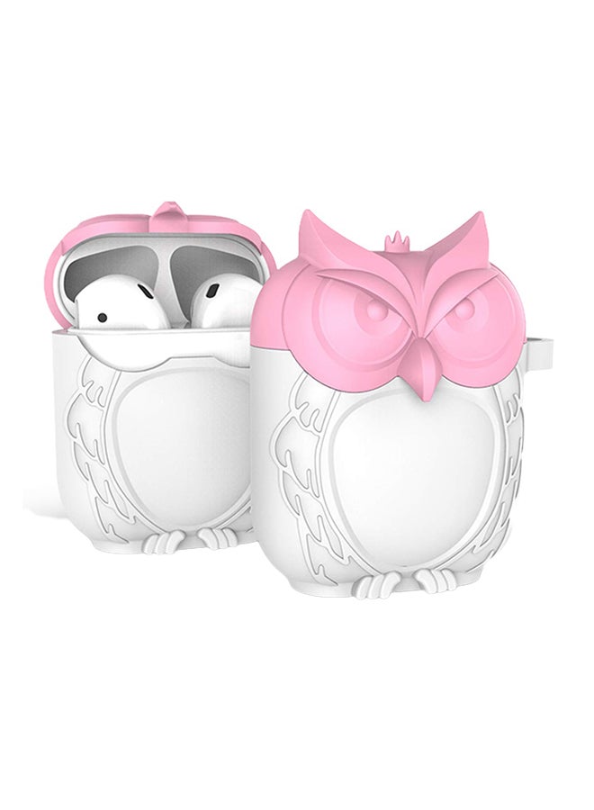 Cool Baby Protective Charging Owl Case Cover For Apple AirPods Pink/White - Image 1