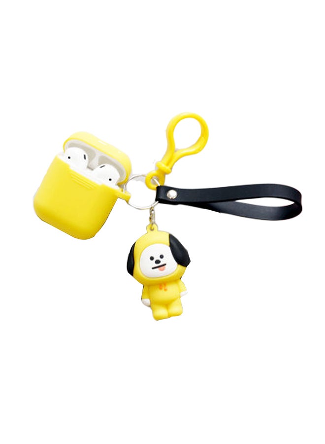 Cool Baby BTS Apple AirPods Case Keychain Yellow/Black - Image 1