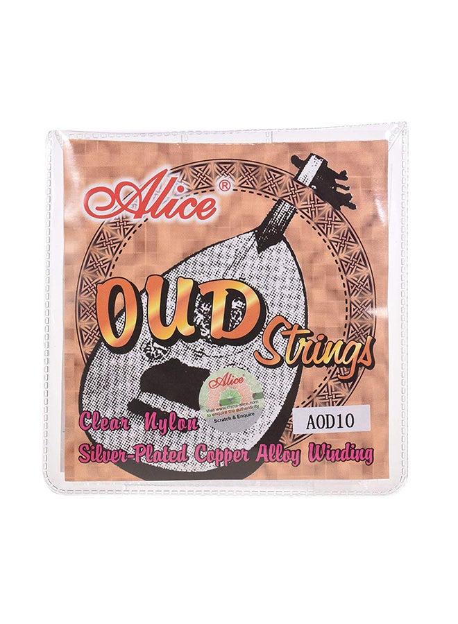 أليس طقم أوتار جيتار من النايلون مطلية بالفضة مكون من 5 قطع - Image 1