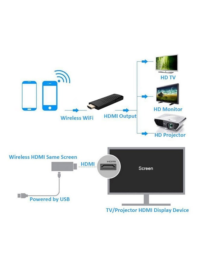 Wifi Airplay Phone Screen To HDMI TV Dongle Adapter Black - Image 2