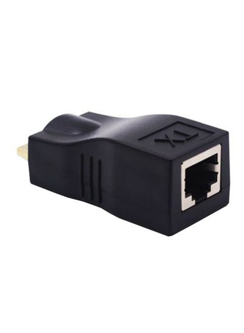 محول إيثرنت من موسع HDMI إلى RJ45 أسود