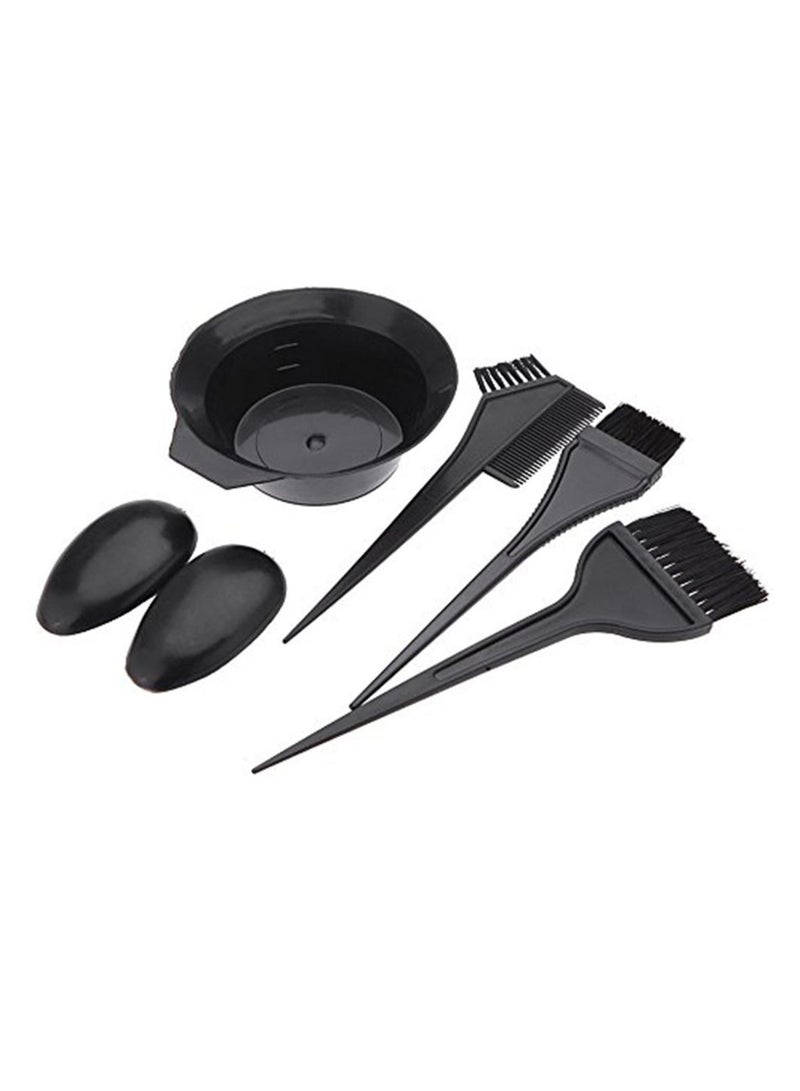Hair Coloring Brush Comb Bowl Set Black