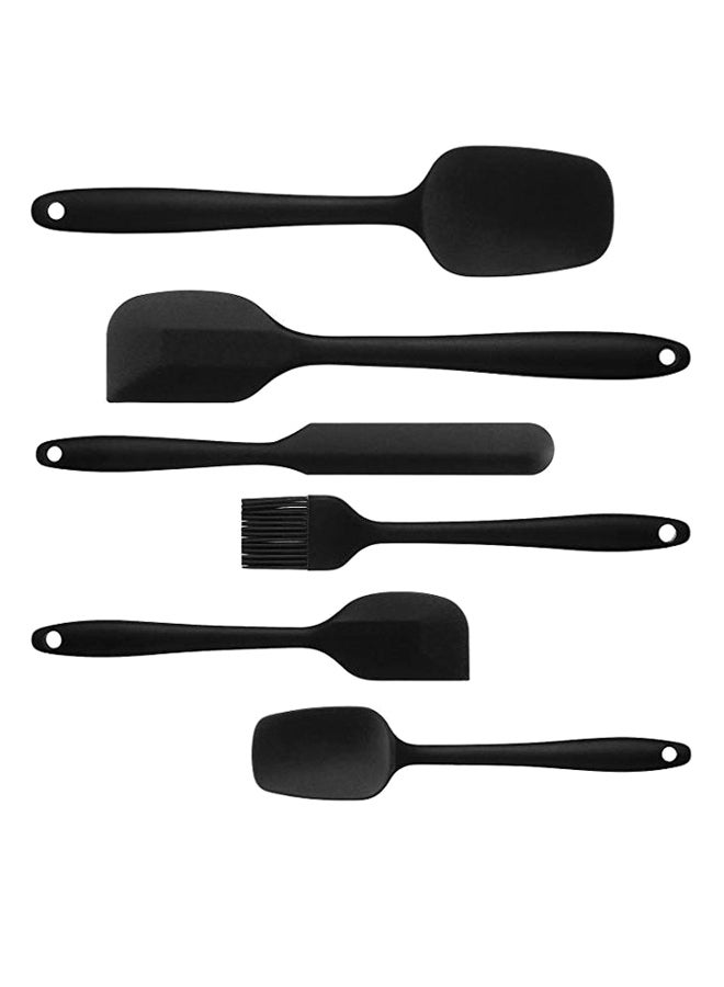 Generic - 6-Piece Baking Scraper Shovel Spatula Set Black - Image 1