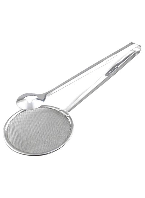 2-In-1 Food Strainer Tong Silver One Size