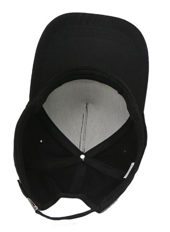 قبعة هيب هوب قابلة للتعديل ومزودة بكبسولة خلفية للإغلاق أسود - Image 2