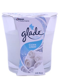 Glade Candle Clean Linen White 