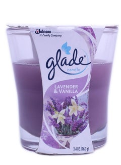 Glade Candle Lavender And Vanilla Purple 