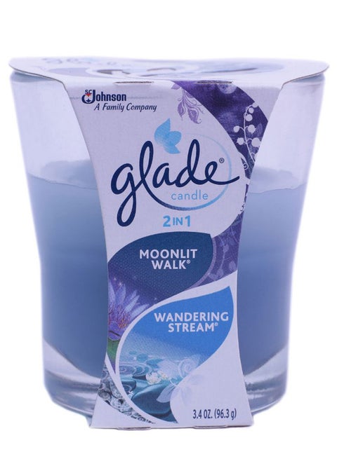 Candle Moonlit Walk Blue