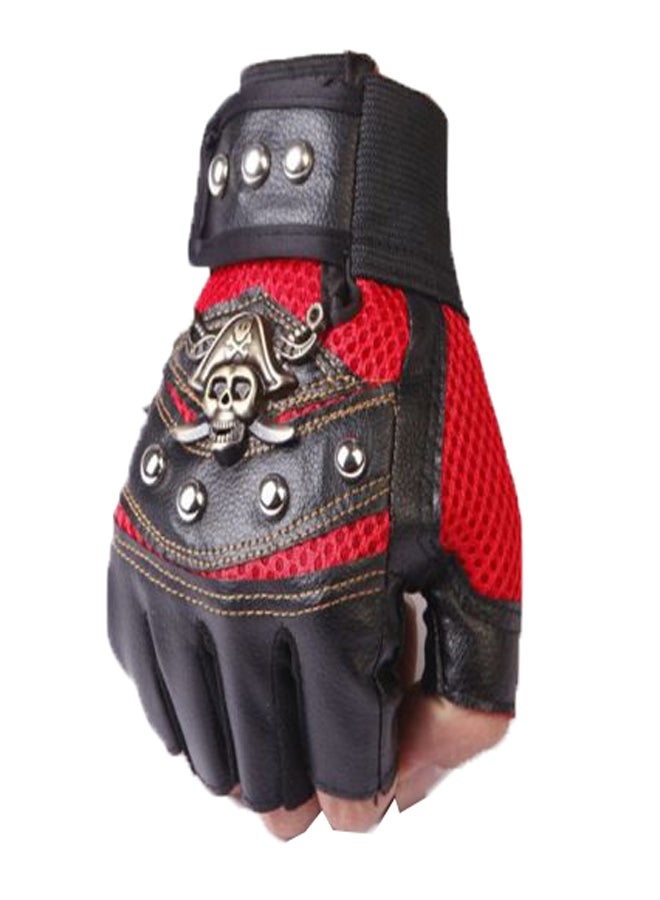 Generic 2-Piece Semi Fingers Training Gloves One Size 