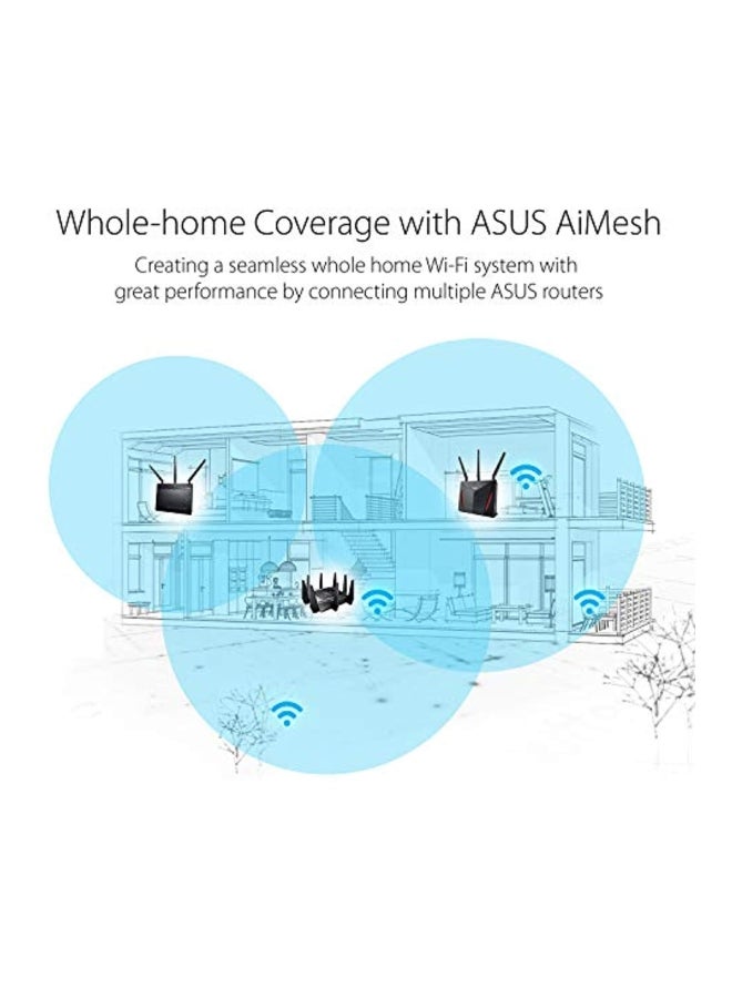 ASUS - RT-AC68U Wireless-AC1900 Dual-Band Gigabit Router Black - Image 1