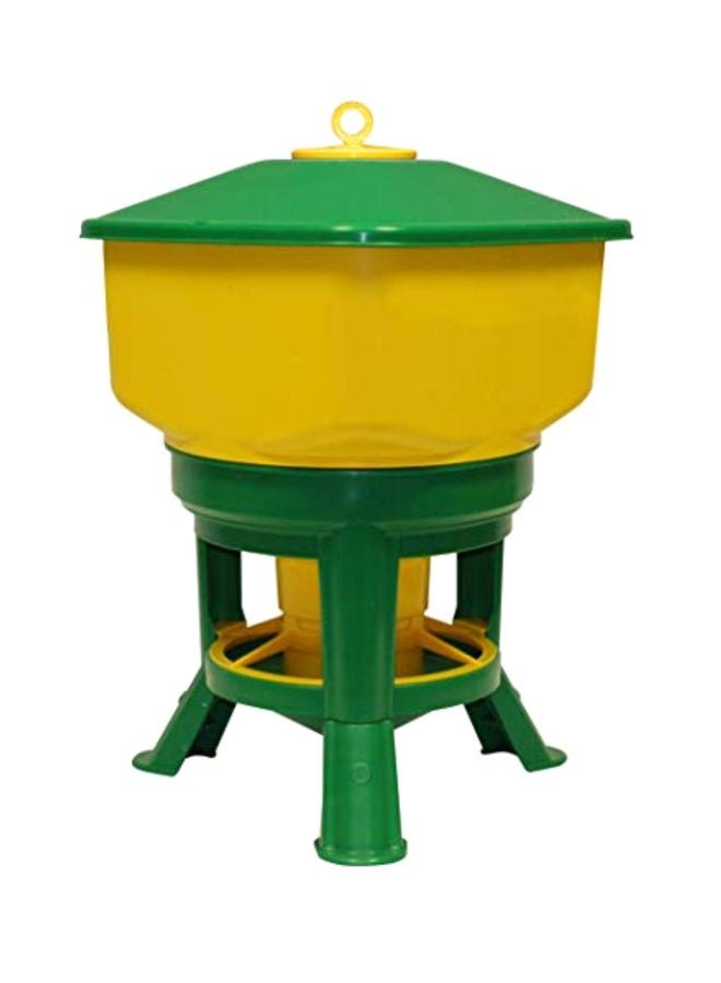 NOVITAL - Chicken Feeder With Stand Green/Yellow 30Liters - Image 1