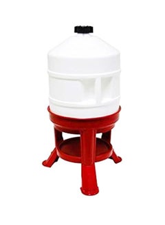 NOVITAL Chicken Drinker Stand With Handle Red/White 30Liters  - Image 1