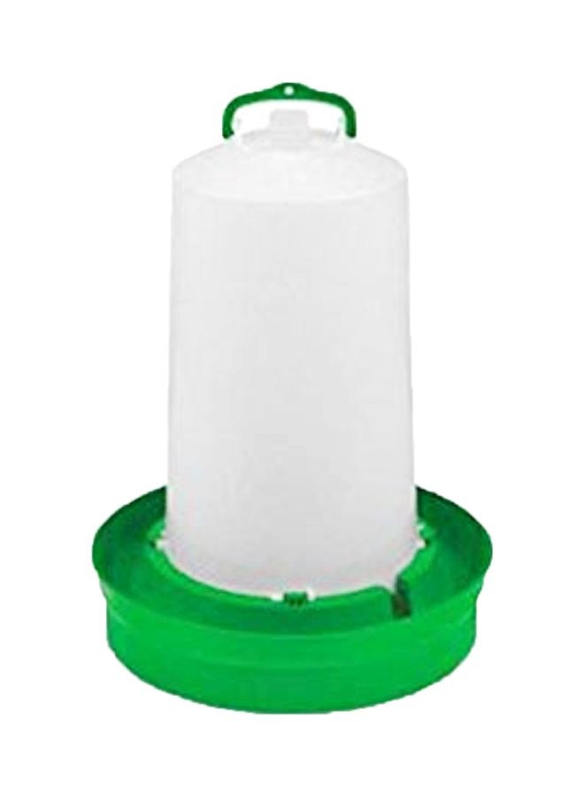 Gaunsa - Deep Base Drinker For Chickens White/Green 12Liters - Image 1
