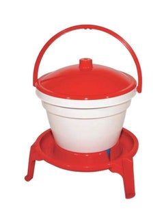 NOVITAL Chicken Drinker With Stand Red/White  - Image 1