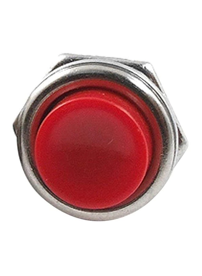 Momentary Push Button Switch Red/Silver - Image 1