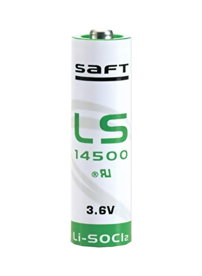 SAFT LS 14500 Battery White/Green 